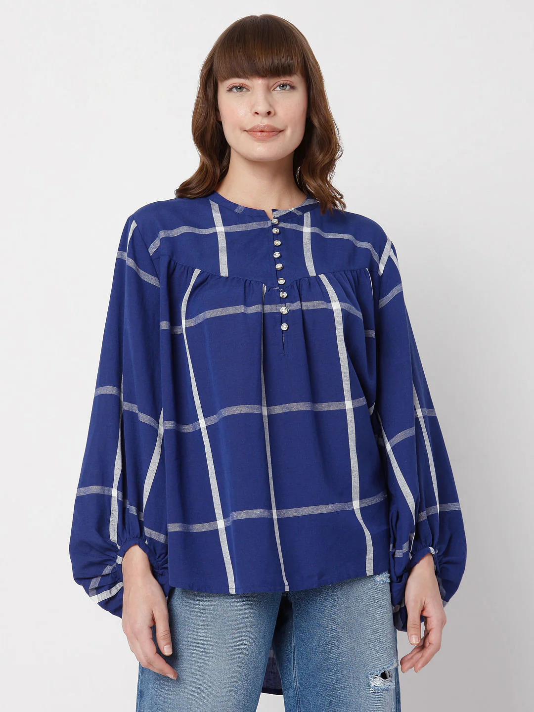 Blue Checked Top - Image 2