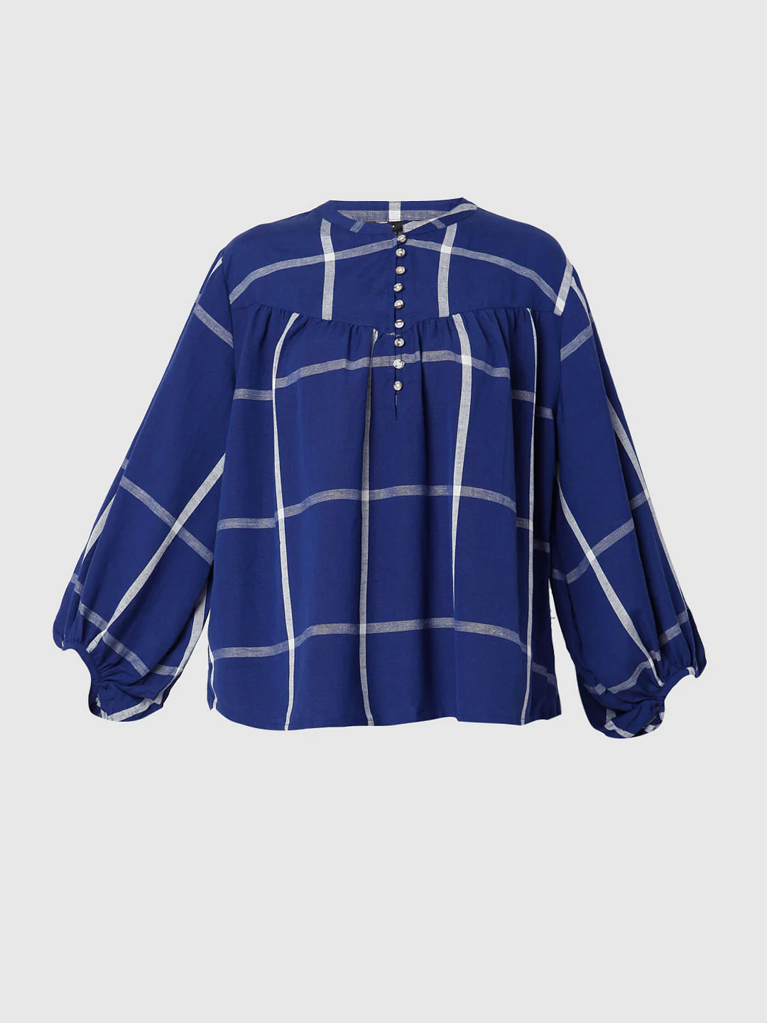 Blue Checked Top - Image 7