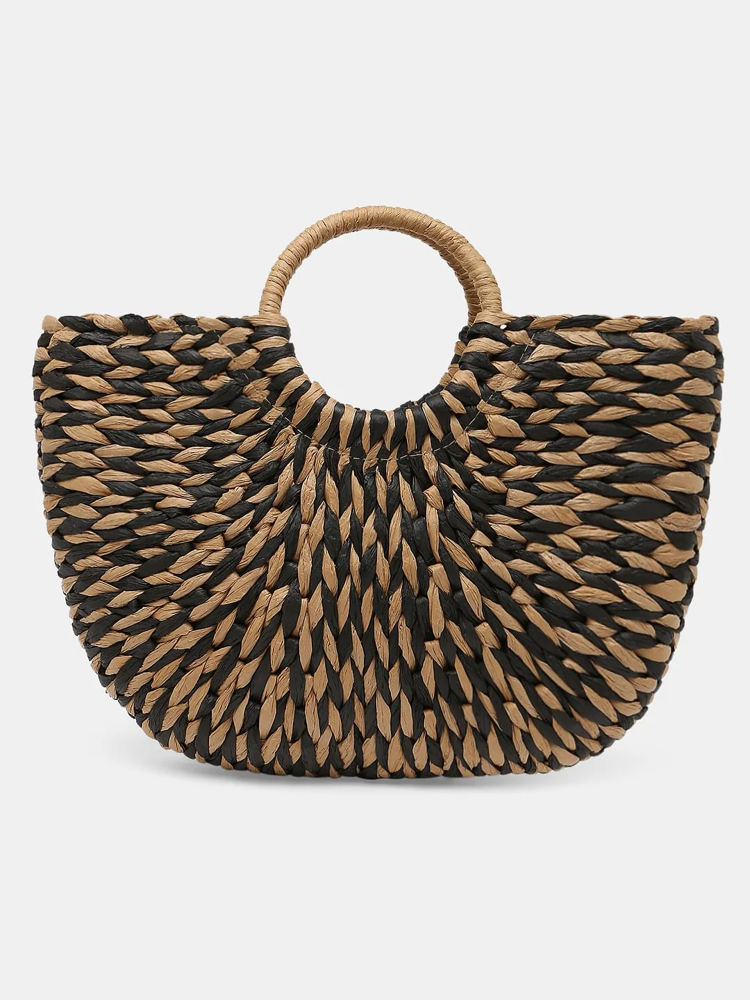 Black Braided Structured Bag - Image 2