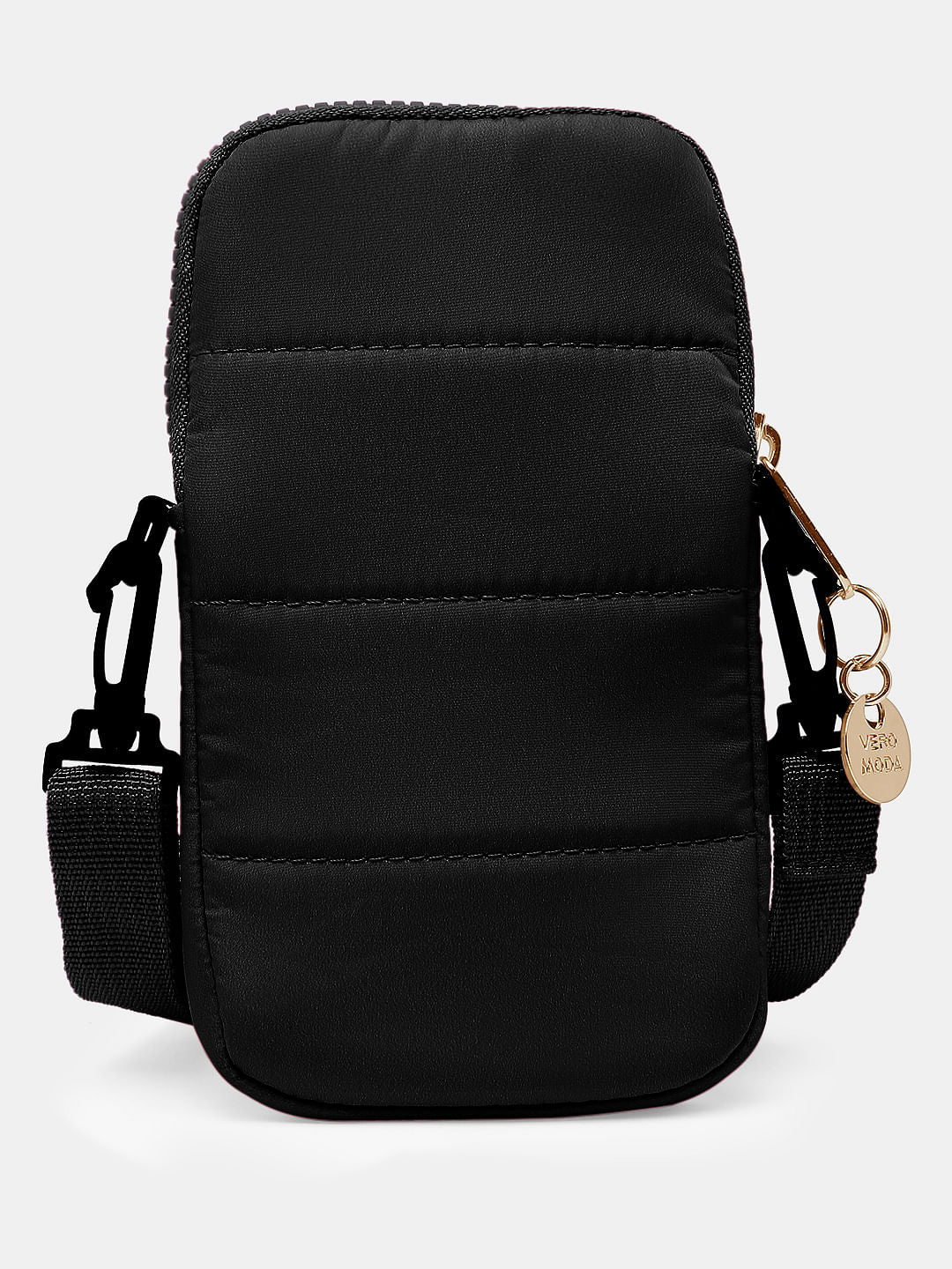 Black Textured Sling Bag - Image 2