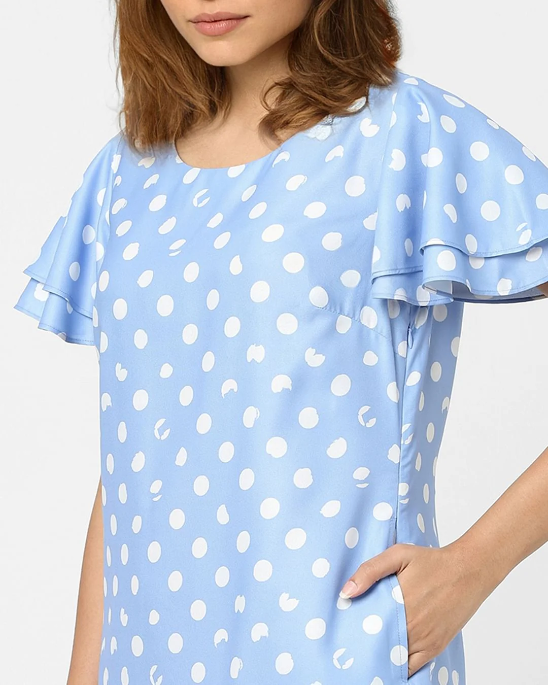 Blue Polka Dot Dress - Image 4