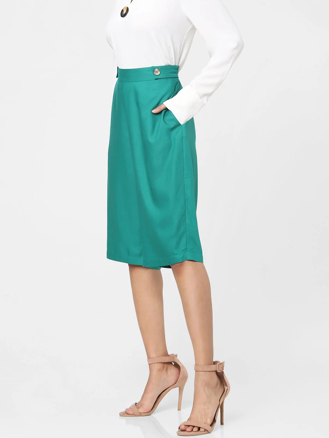 Green High Rise Pants - Image 2