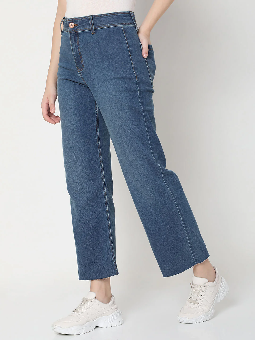 Blue High Rise Zoey Wide-Leg Jeans - Image 3