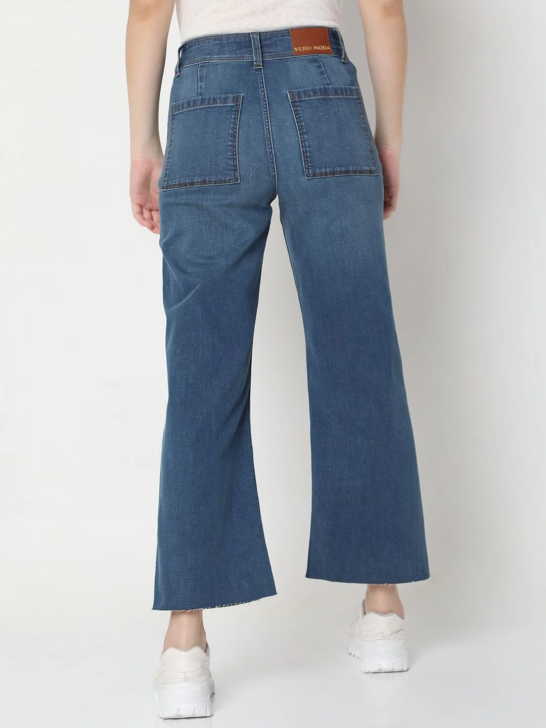 Blue High Rise Zoey Wide-Leg Jeans - Image 4