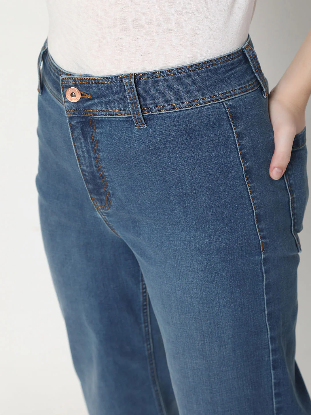 Blue High Rise Zoey Wide-Leg Jeans - Image 5