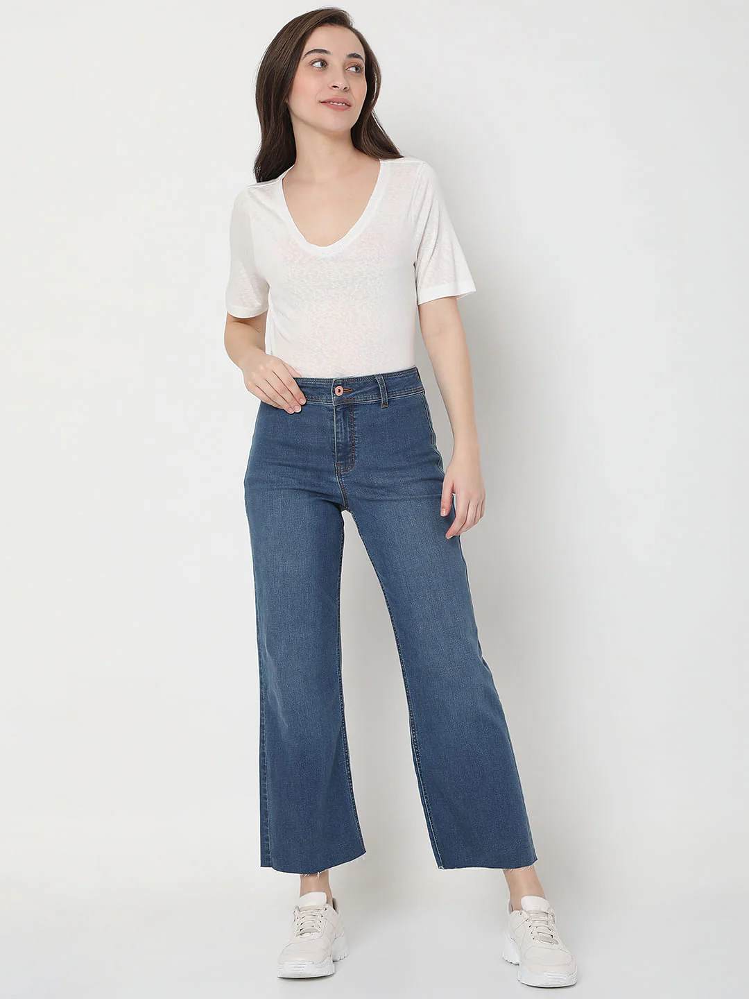 Blue High Rise Zoey Wide-Leg Jeans - Image 6