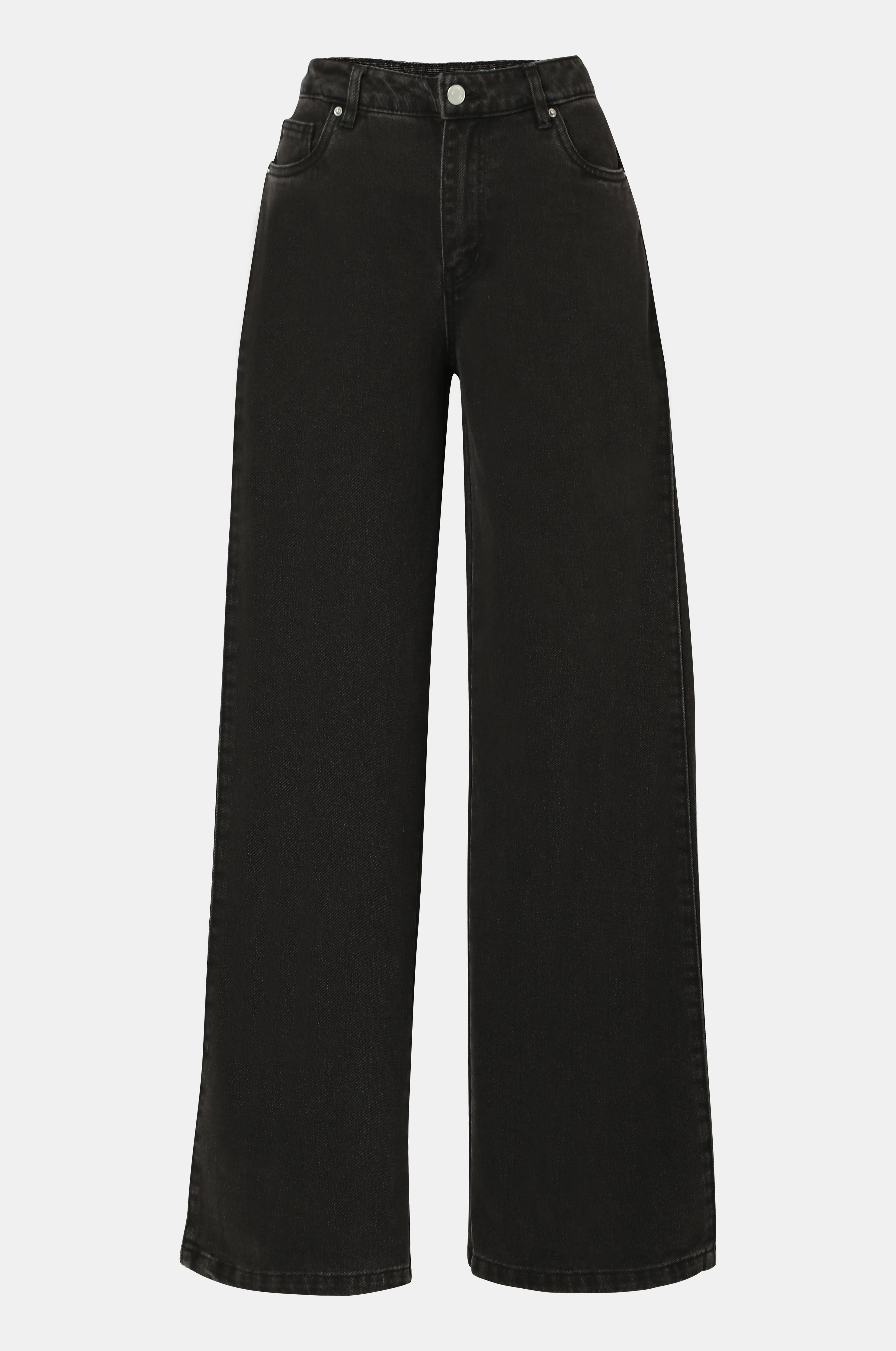 Black Mid Rise Loose Fit Jeans - Image 7