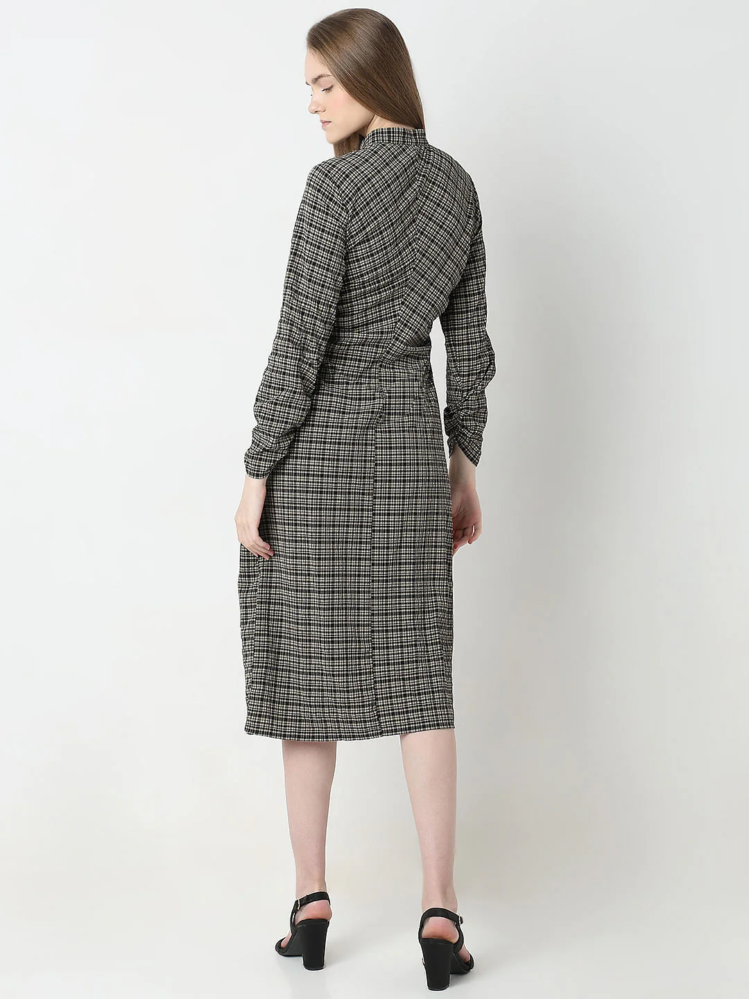 Black Printed Midi Dress - Image 4