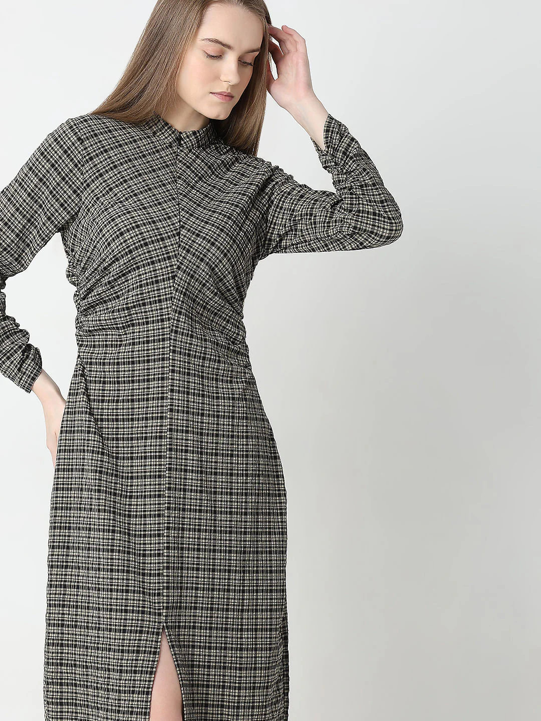 Black Printed Midi Dress - Image 5
