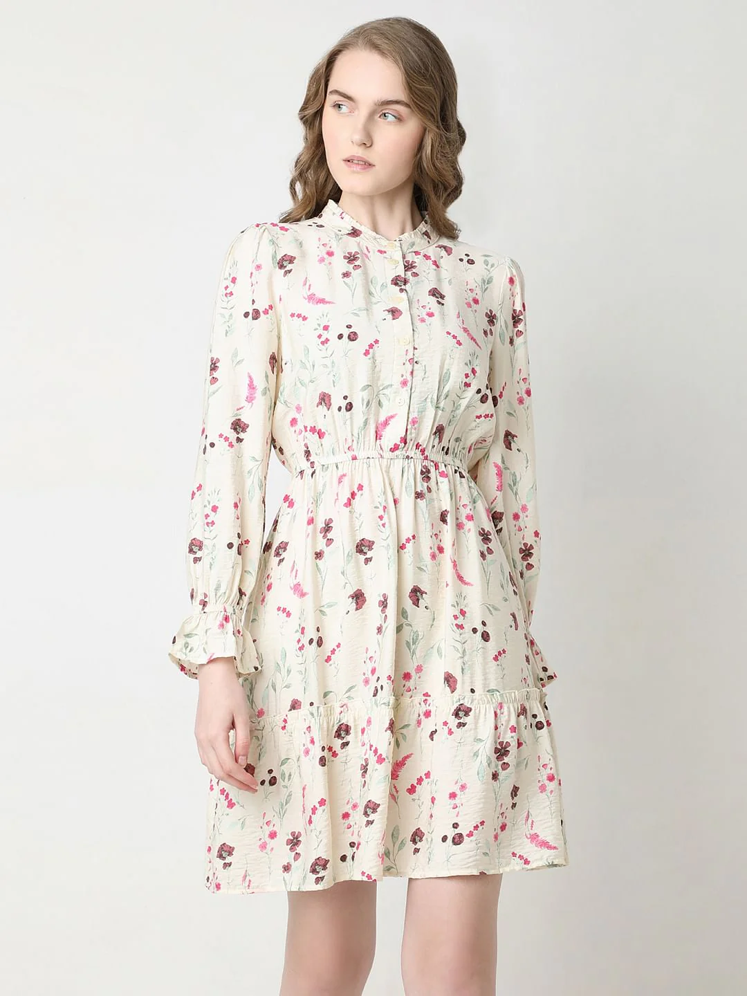 Off-White Printed Fit & Flare Dress - Image 2