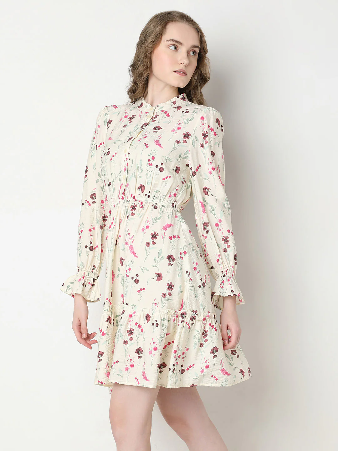 Off-White Printed Fit & Flare Dress - Image 3