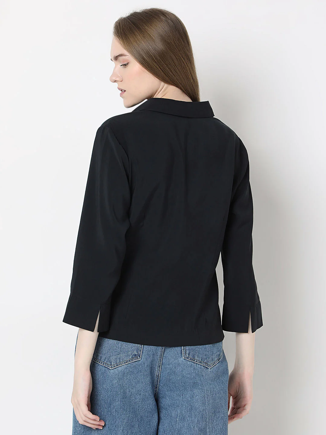 Black V-Neck Shirt - Image 4
