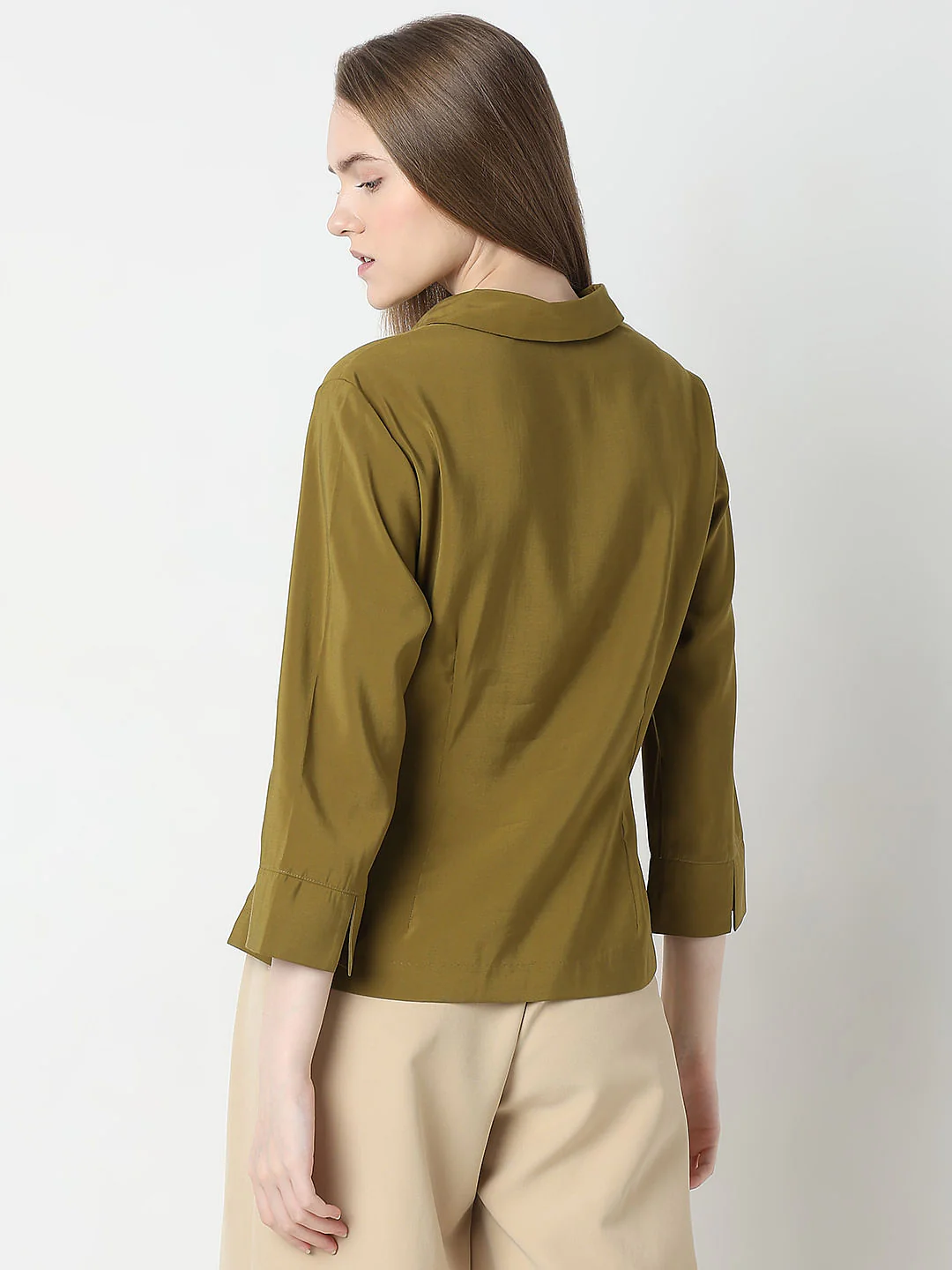 Green V-Neck Shirt - Image 4