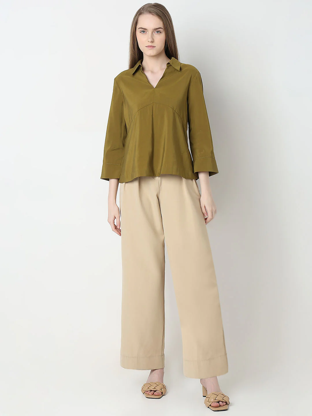 Green V-Neck Shirt - Image 5