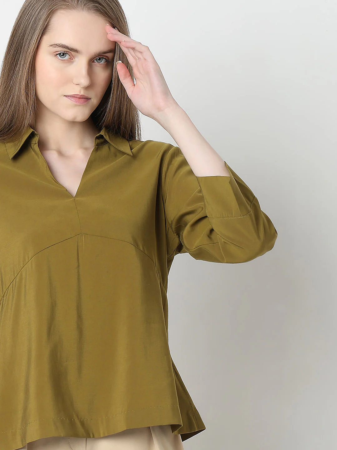 Green V-Neck Shirt - Image 6