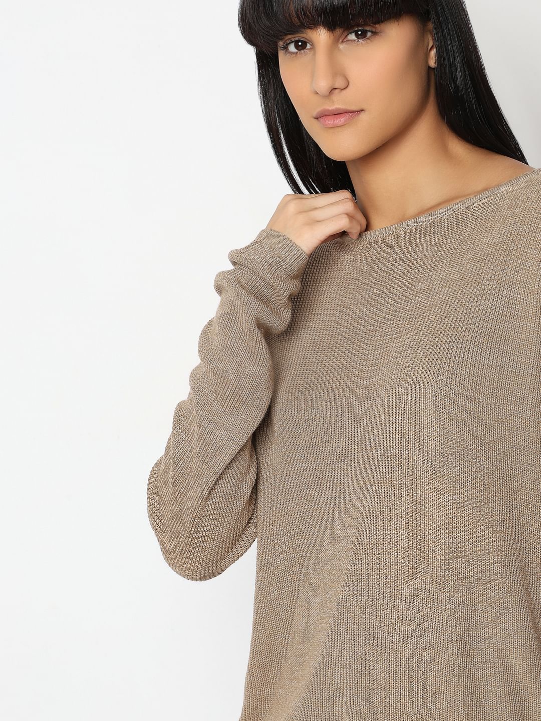Beige Boatneck Pullover - Image 6