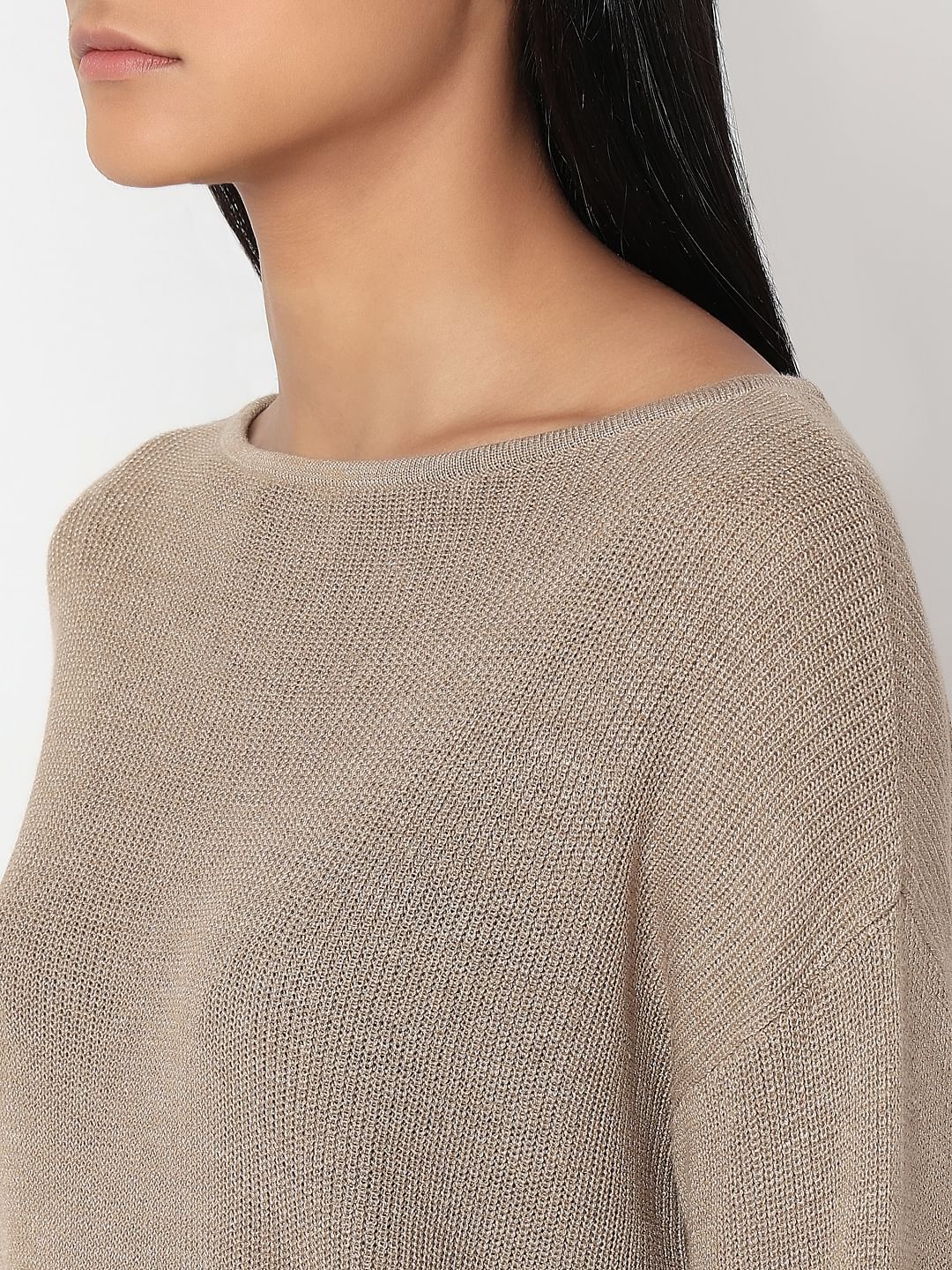 Beige Boatneck Pullover - Image 8