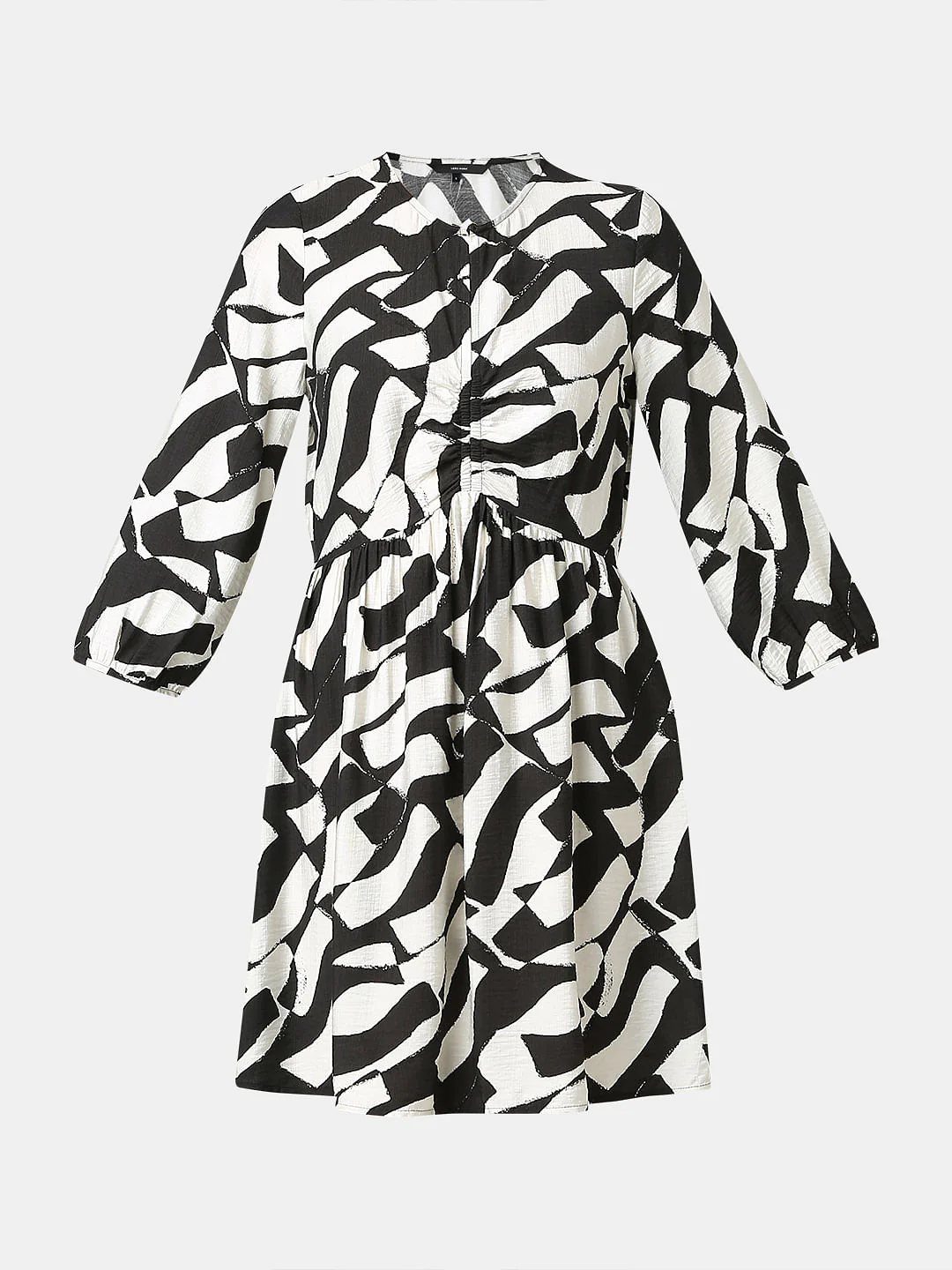 Black Monochrome Printed Dress - Image 7