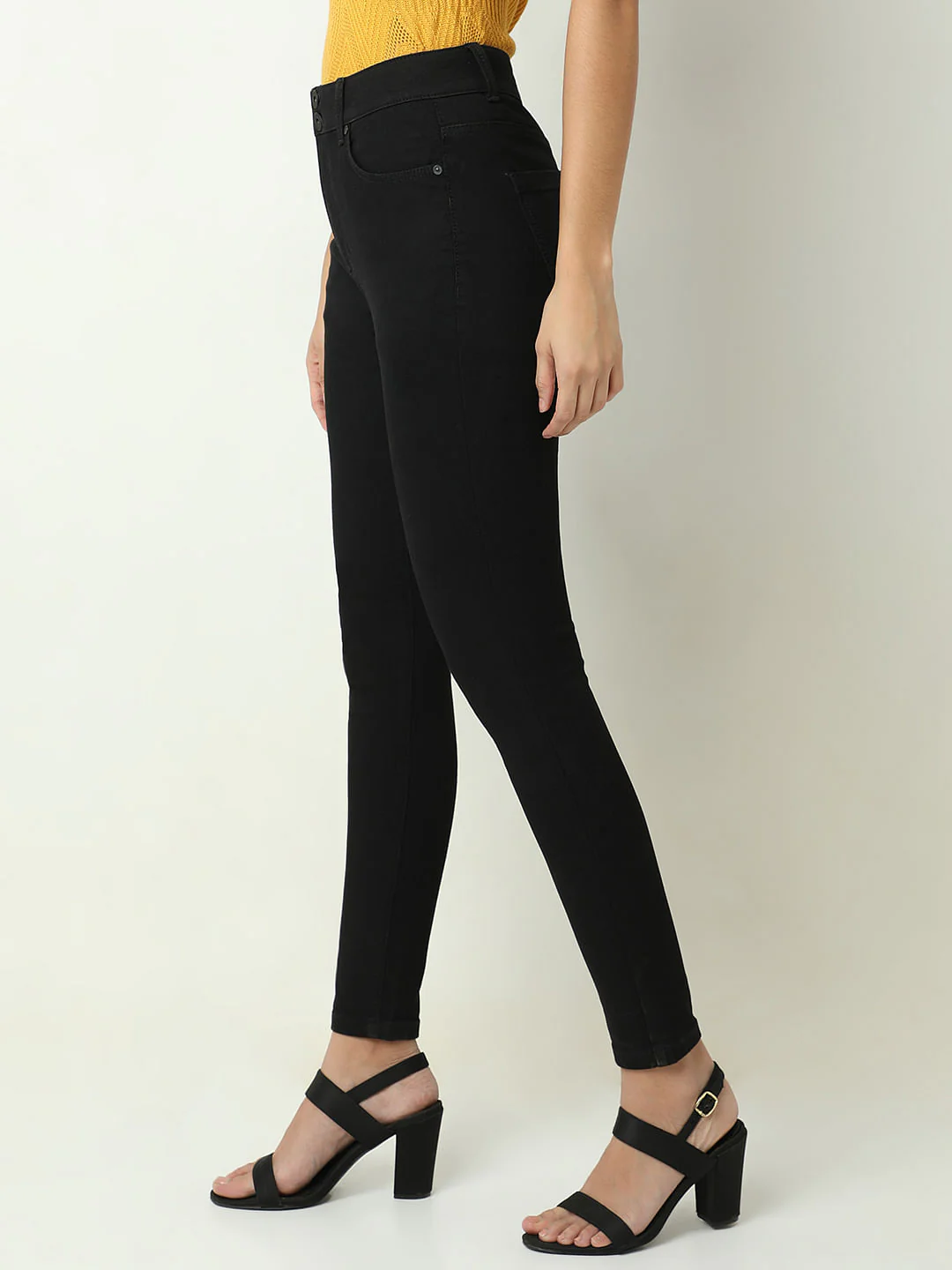 Double Button Slim Fit Jeans - Image 3