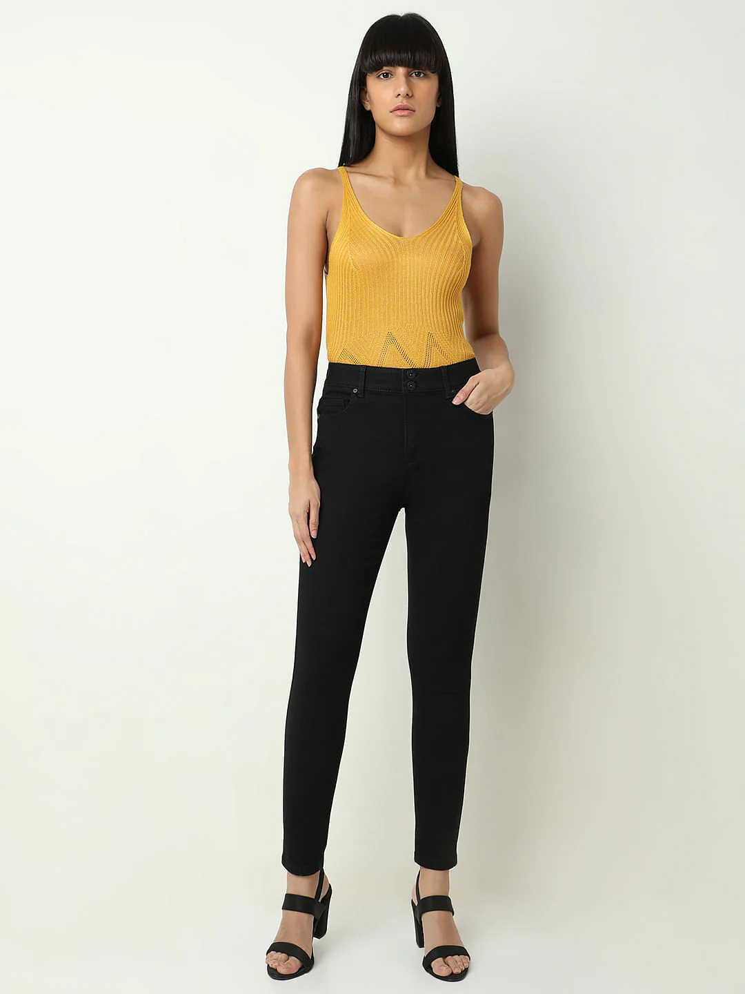Double Button Slim Fit Jeans - Image 5