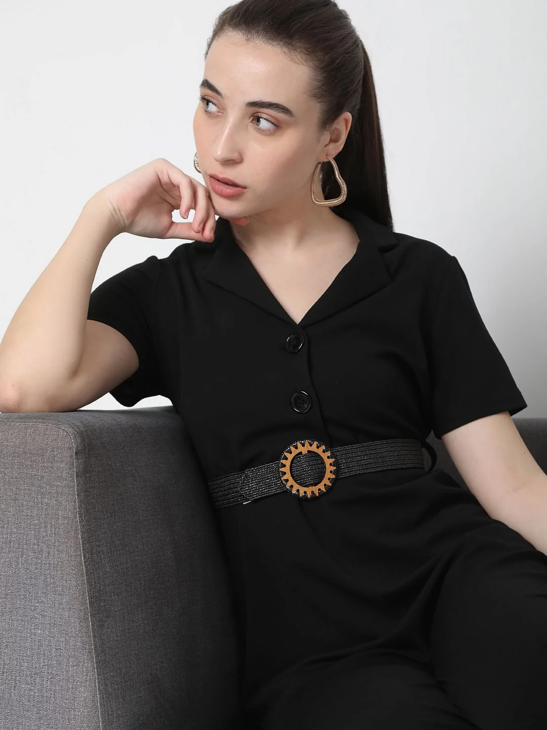 Black Jute Waist Belt
