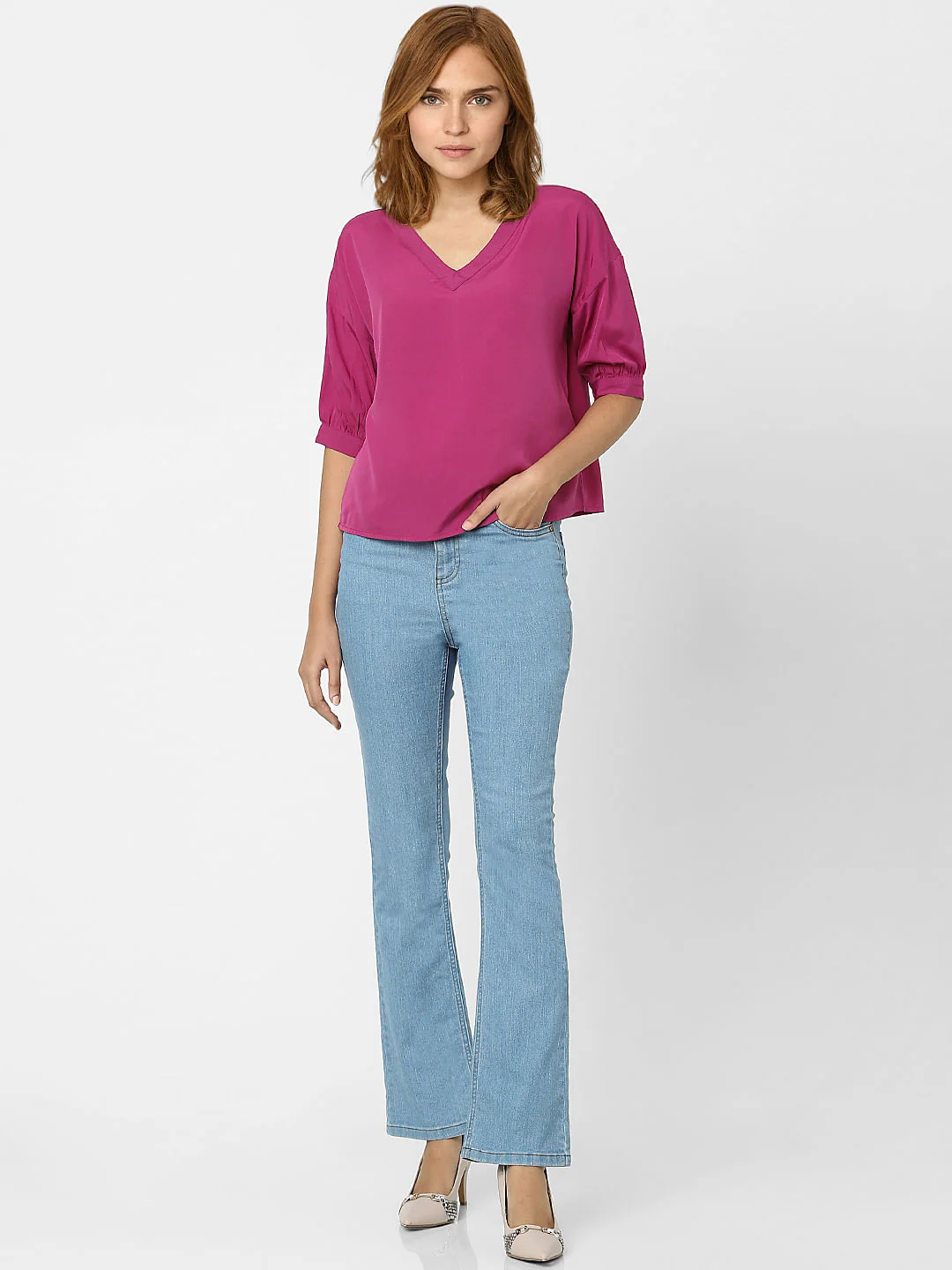 Pink V-Neck Top - Image 4