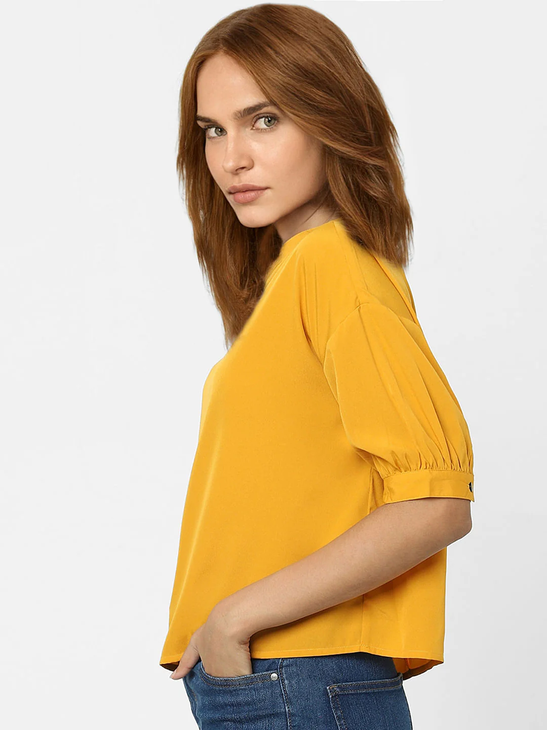 Yellow V-Neck Top - Image 2