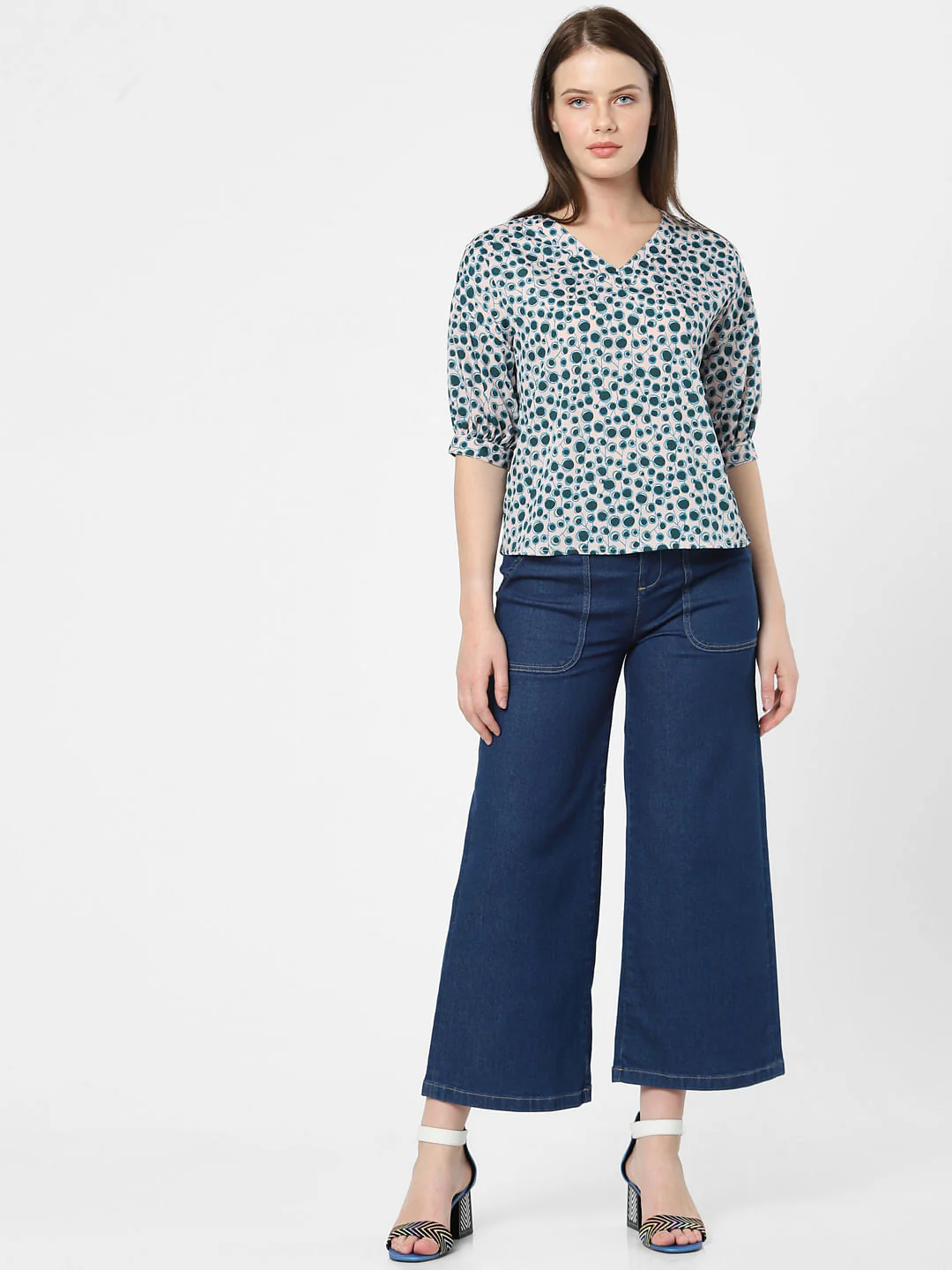 Black Abstract Print Top - Image 5