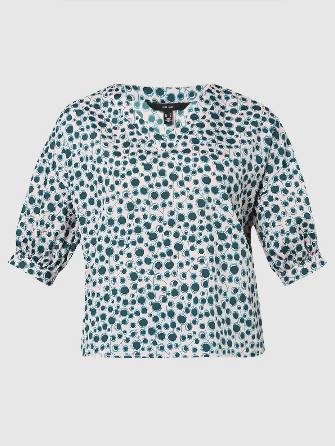 Black Abstract Print Top - Image 6