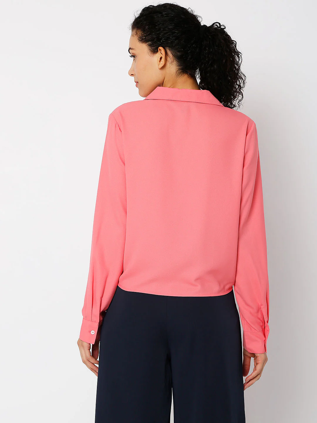 Pink Front Tie Top - Image 3
