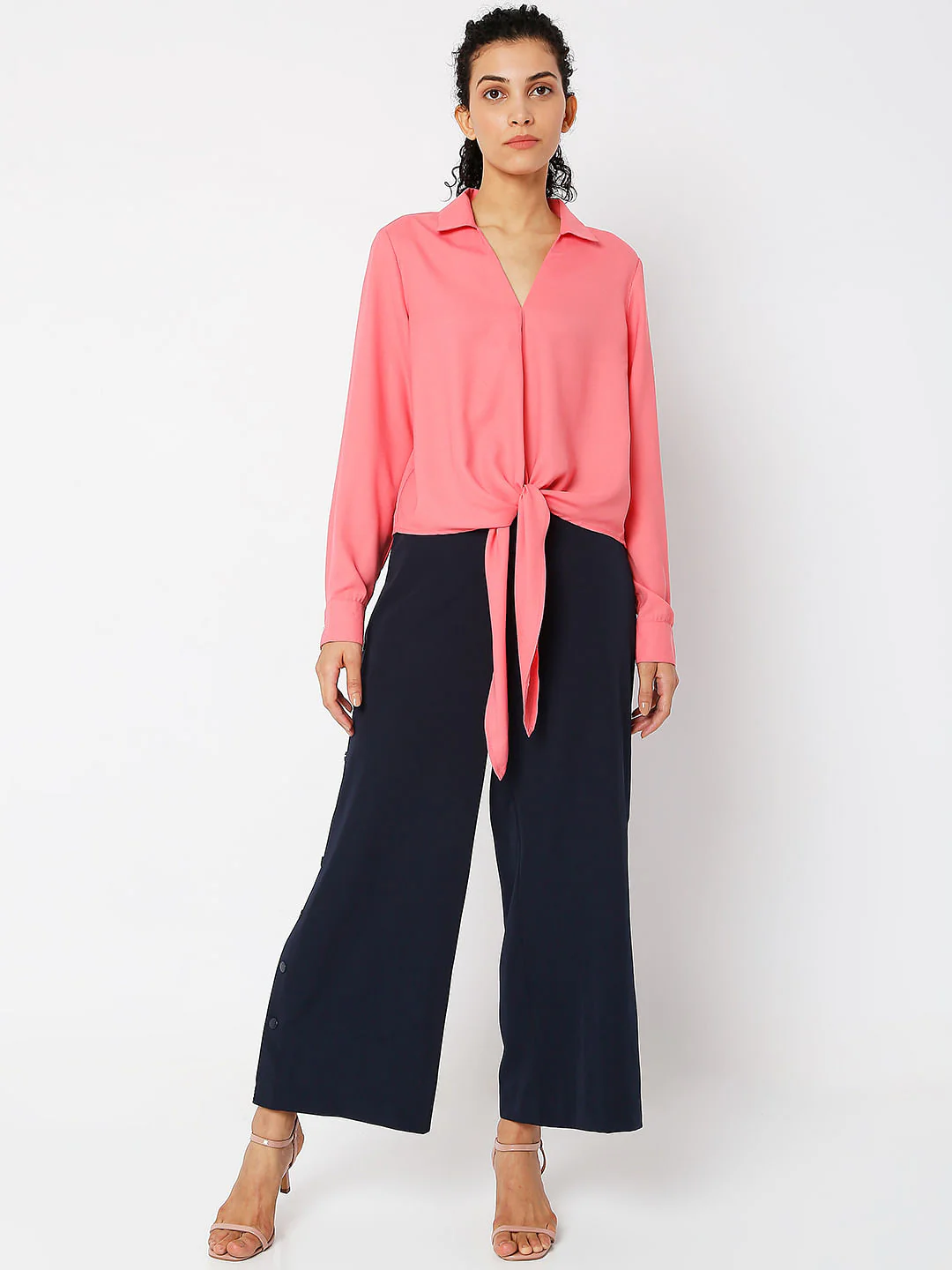 Pink Front Tie Top - Image 4