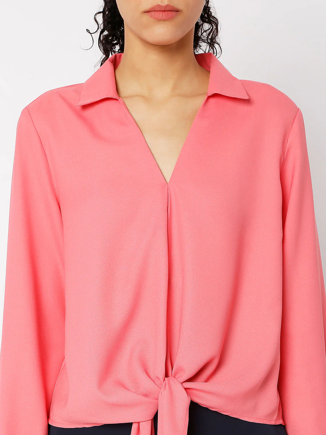 Pink Front Tie Top - Image 5