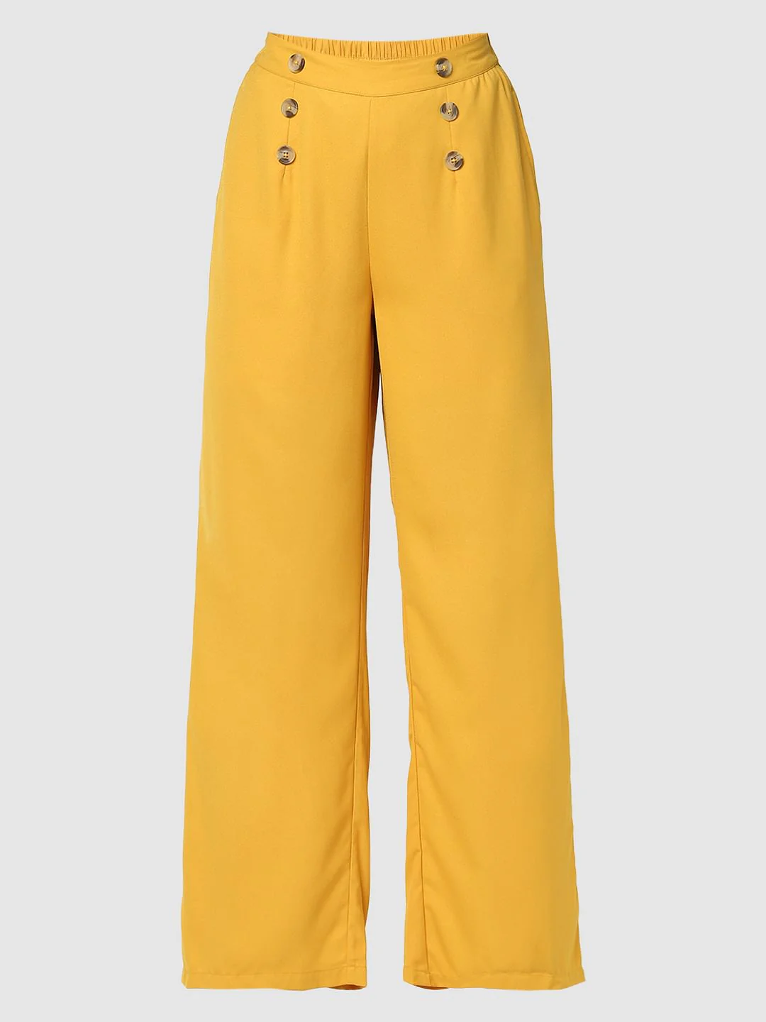 Yellow High Rise Flared Pants - Image 6