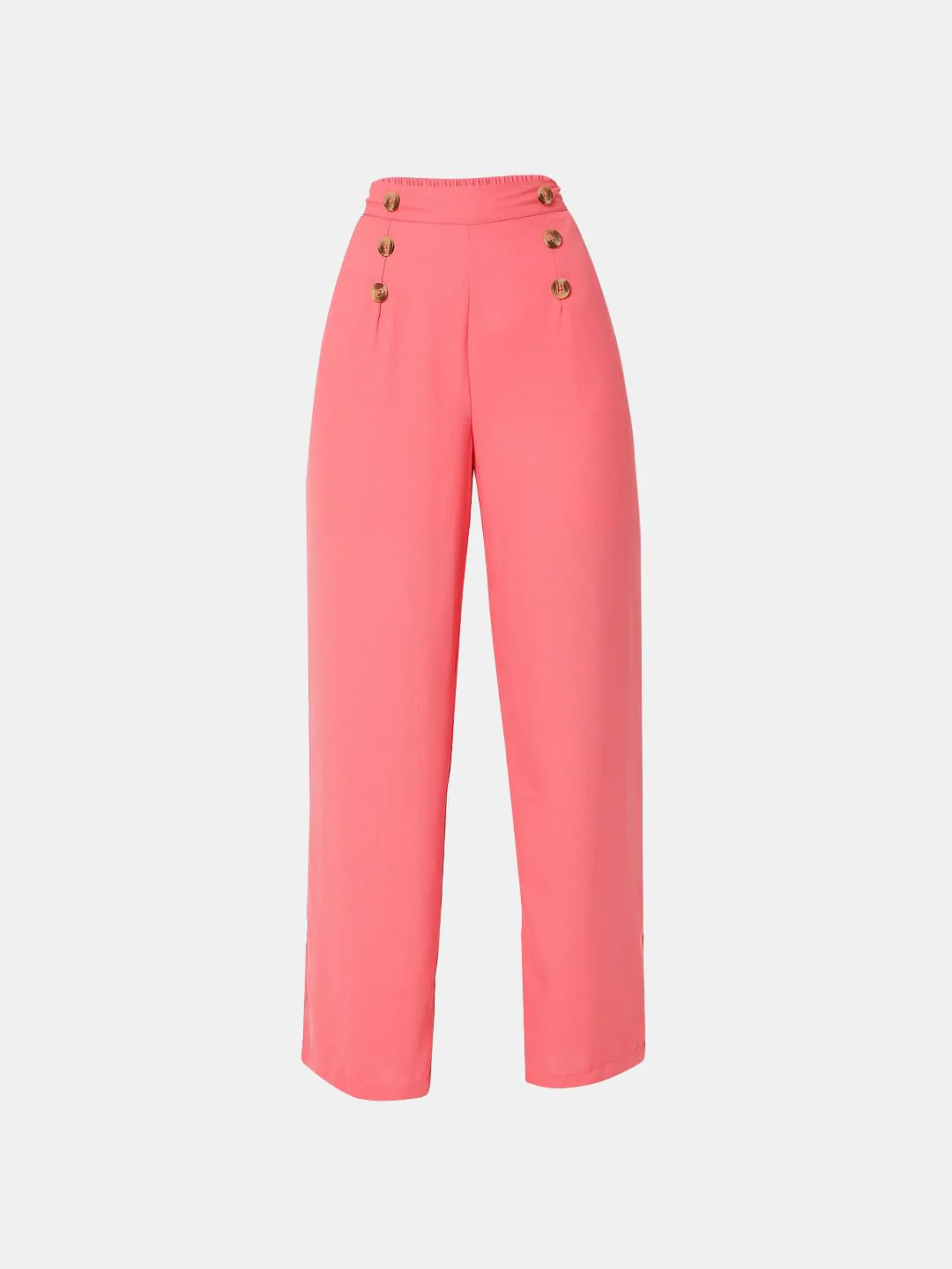 Pink High Rise Flared Pants - Image 6