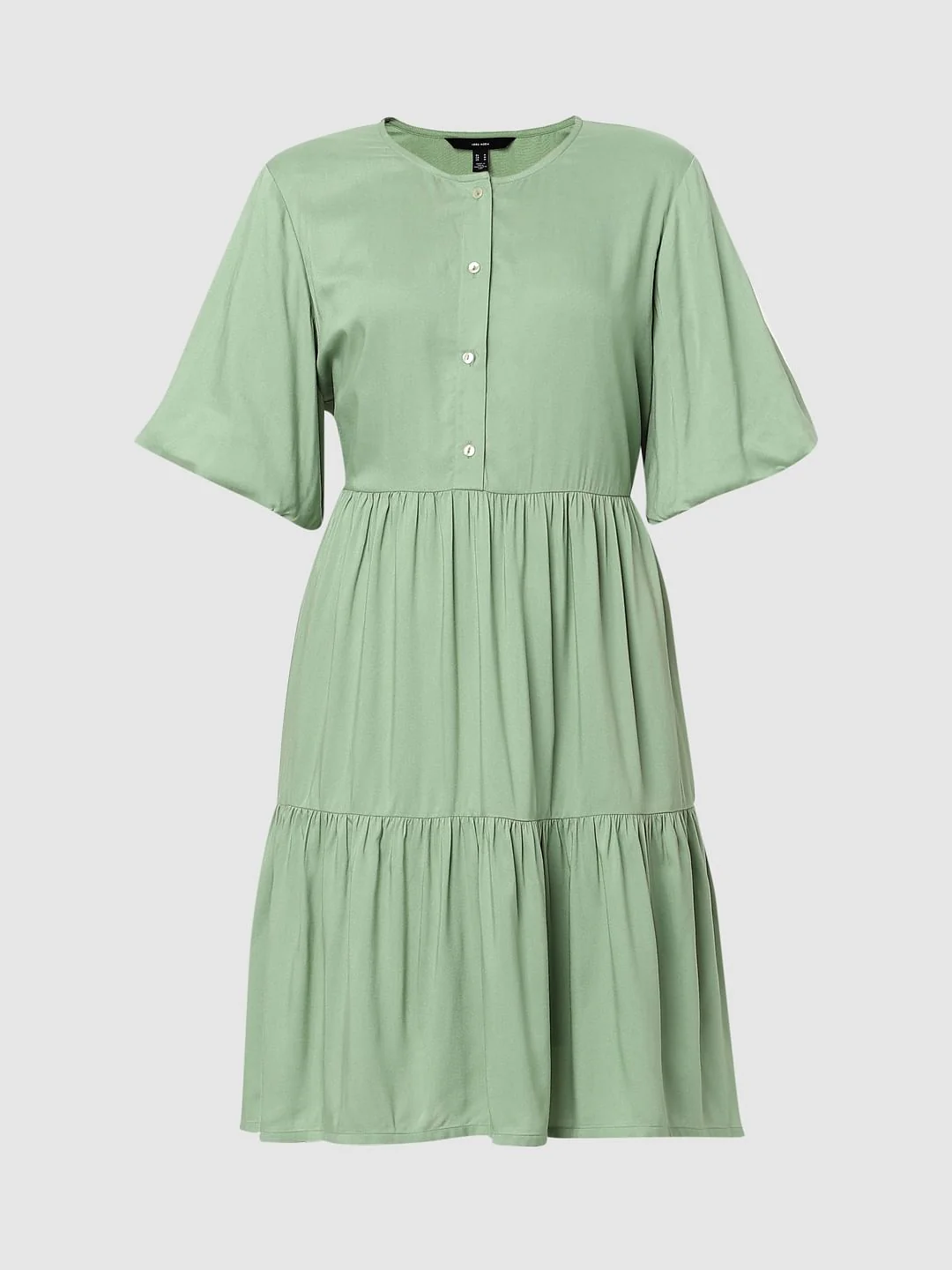 Green Tiered Shift Dress - Image 5