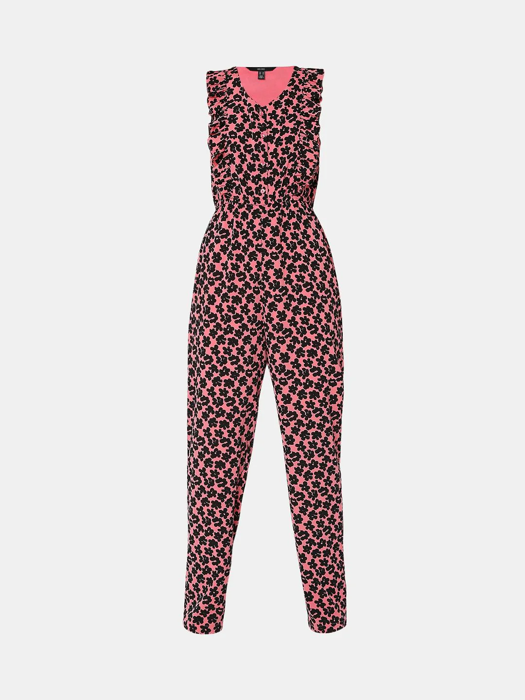 Pink Floral Print Jumpsuit - Image 5