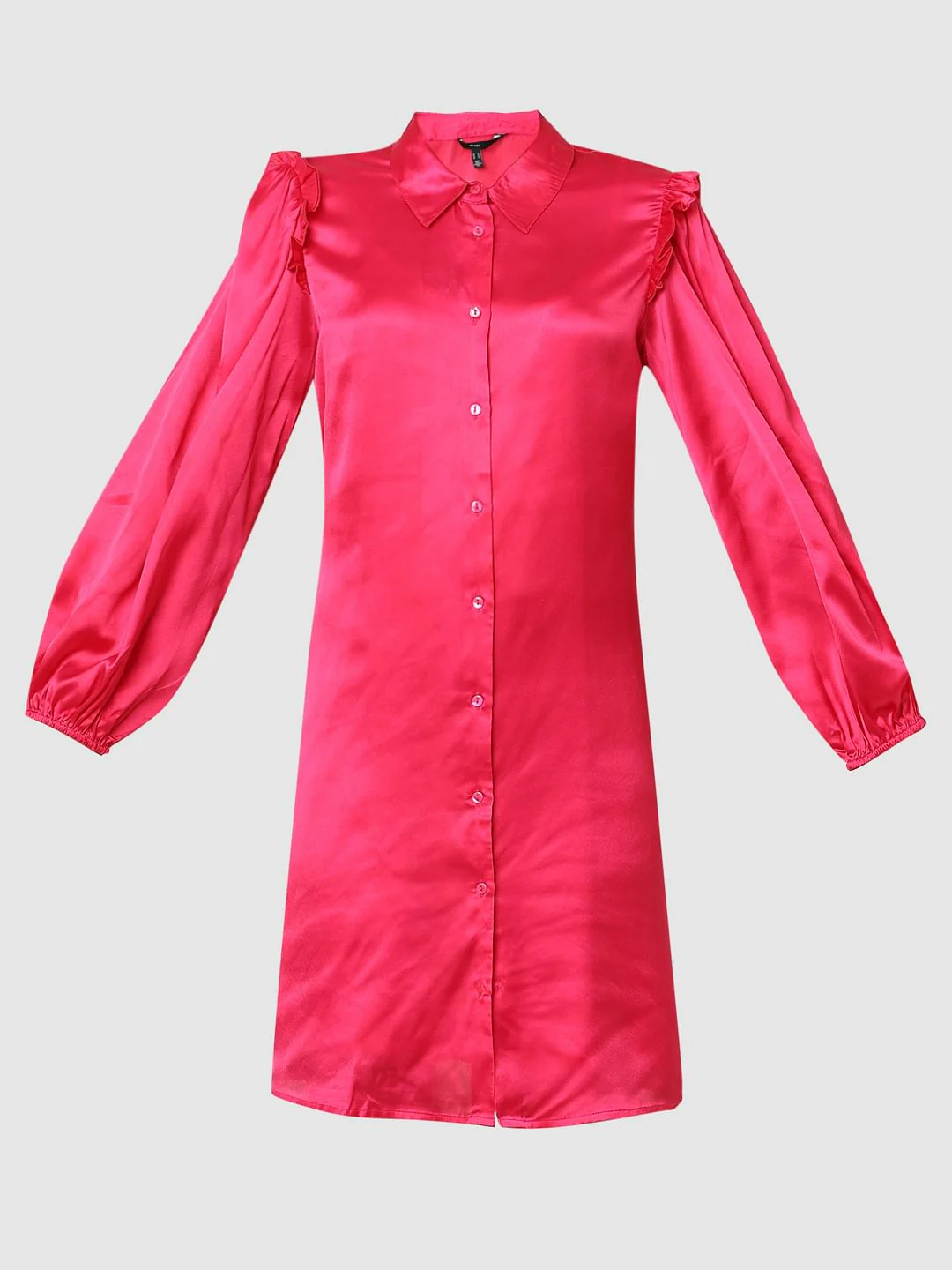 Fuchsia Shirt Dress - Image 5