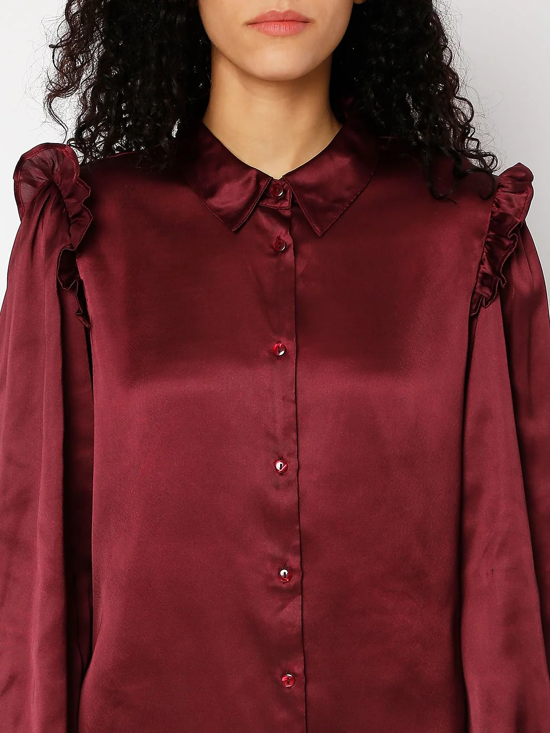 Wine Shirt Dress - Image 4