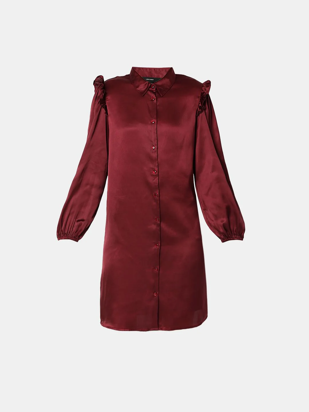 Wine Shirt Dress - Image 5