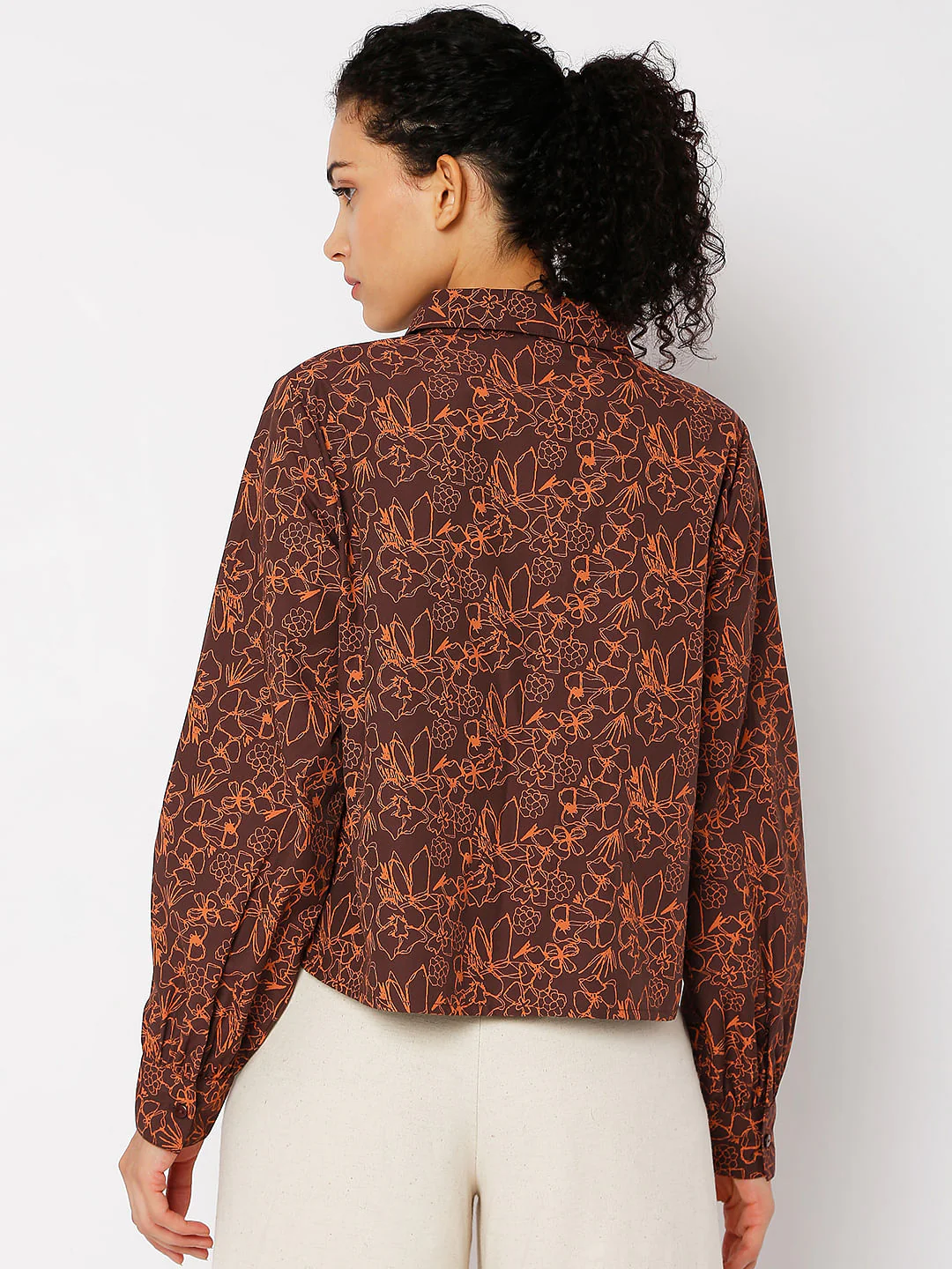 Brown Floral Shirt - Image 3
