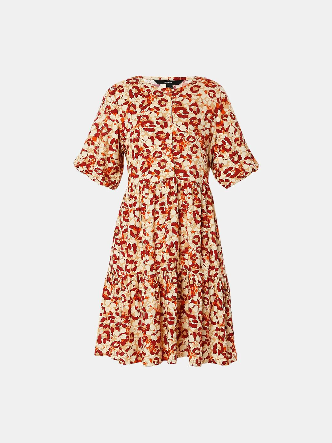 Orange Floral Print Shift Dress - Image 5
