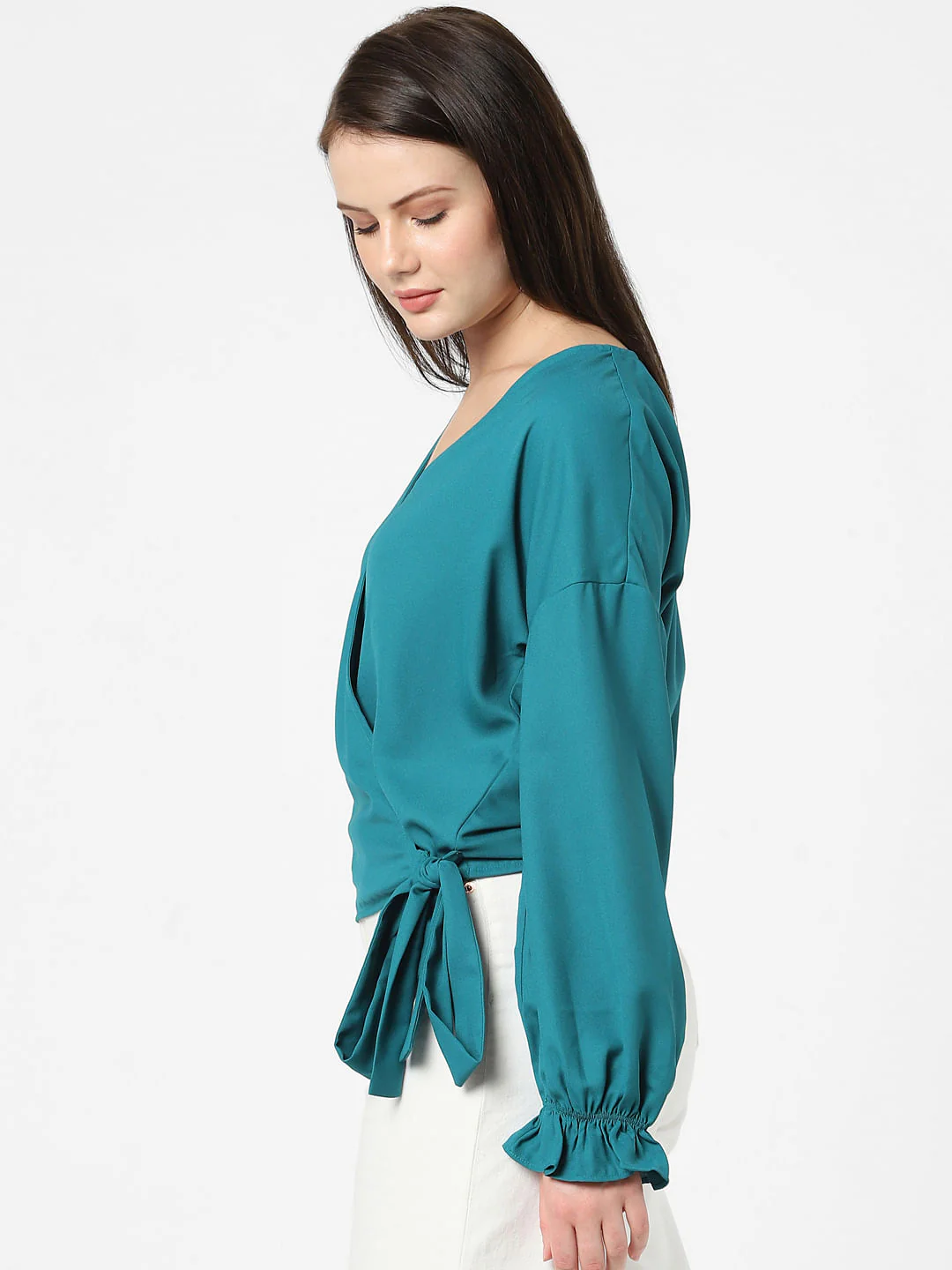 Blue Wrap Top - Image 2