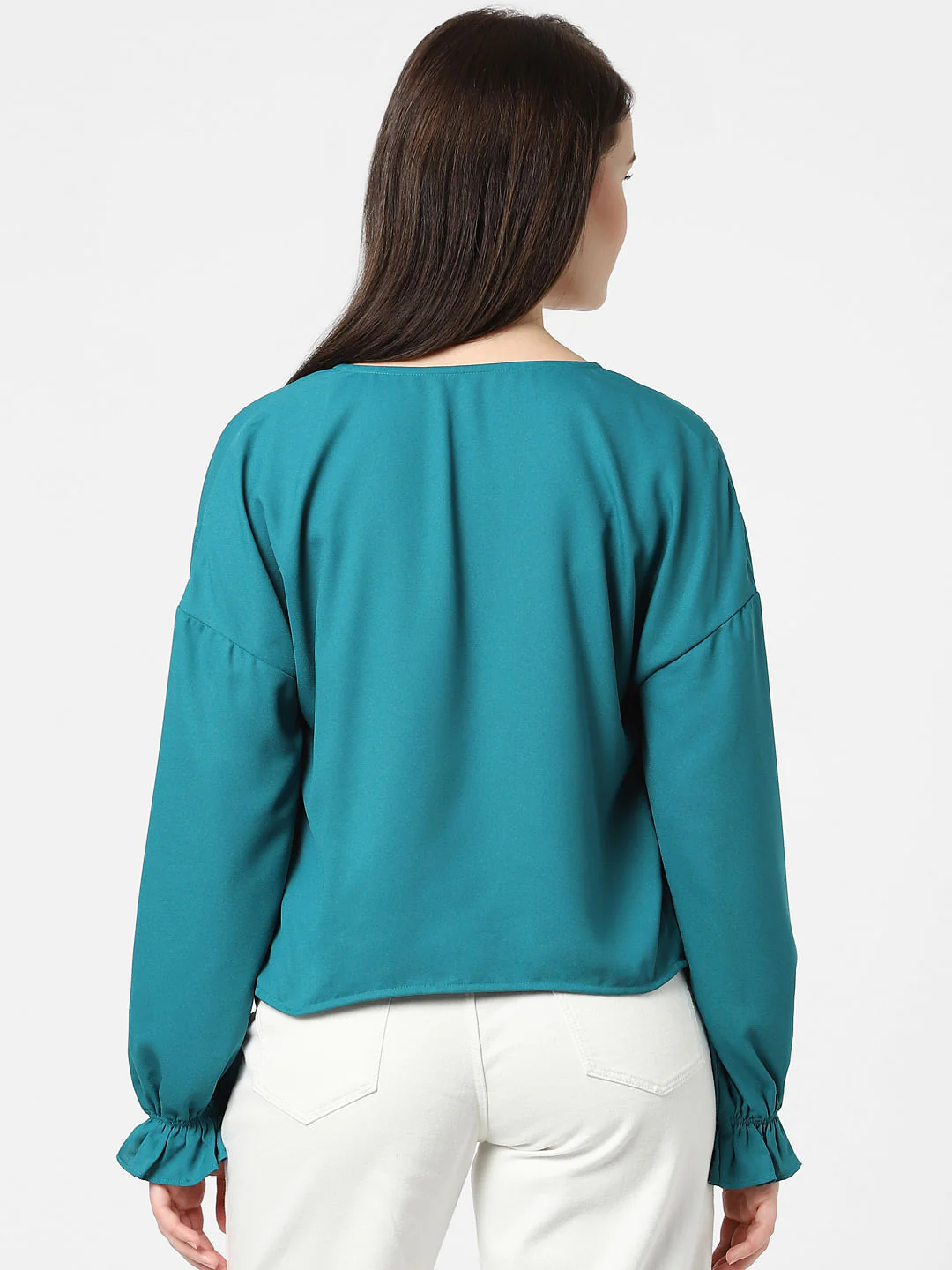 Blue Wrap Top - Image 3