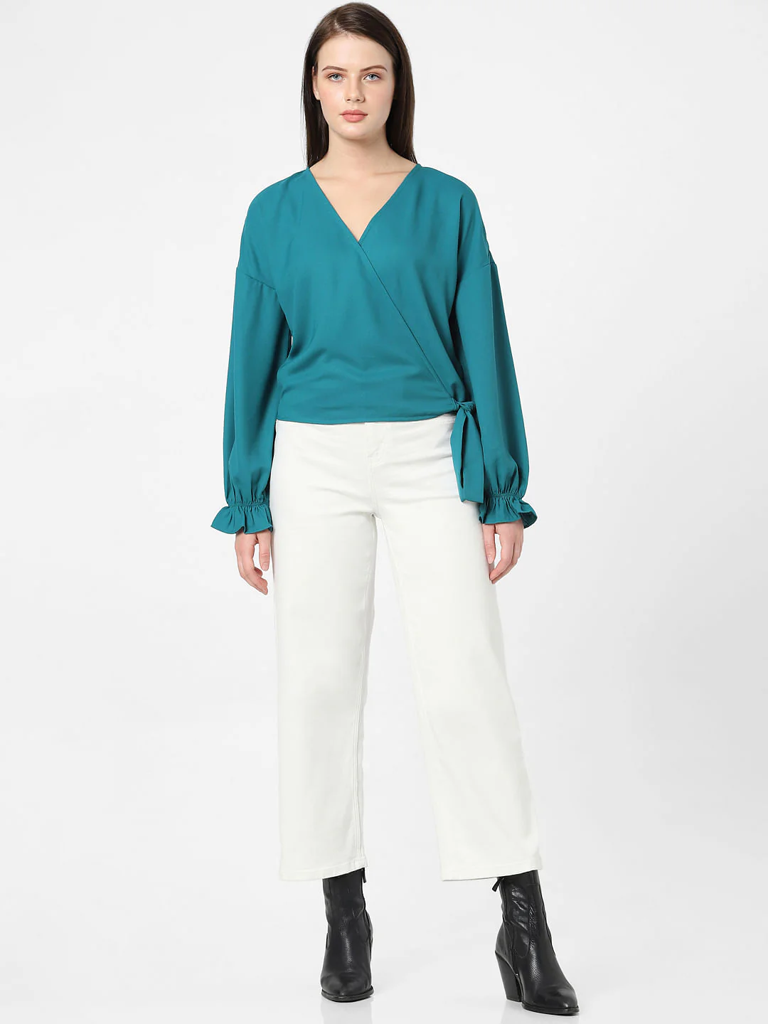 Blue Wrap Top - Image 4