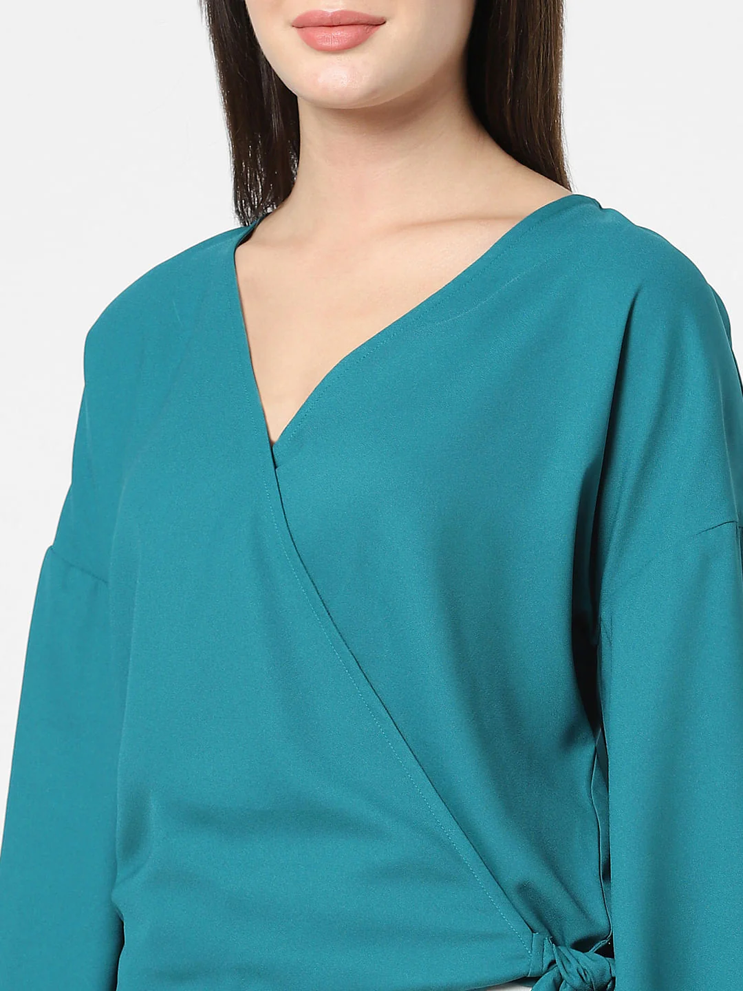 Blue Wrap Top - Image 5