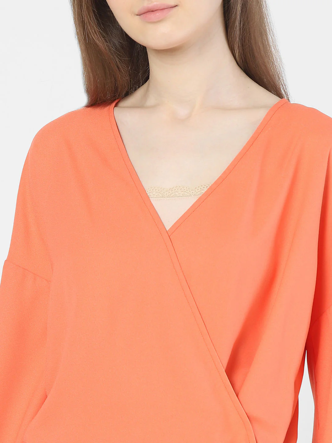 Orange Wrap Top - Image 5