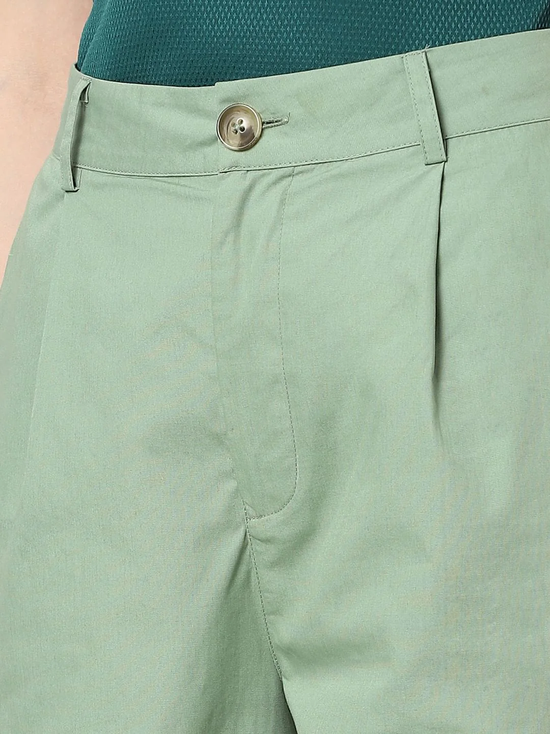 Green High Rise Straight Fit Pants - Image 4