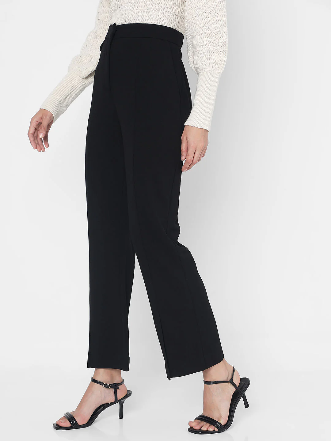 Black High Rise Bootcut Pants - Image 3