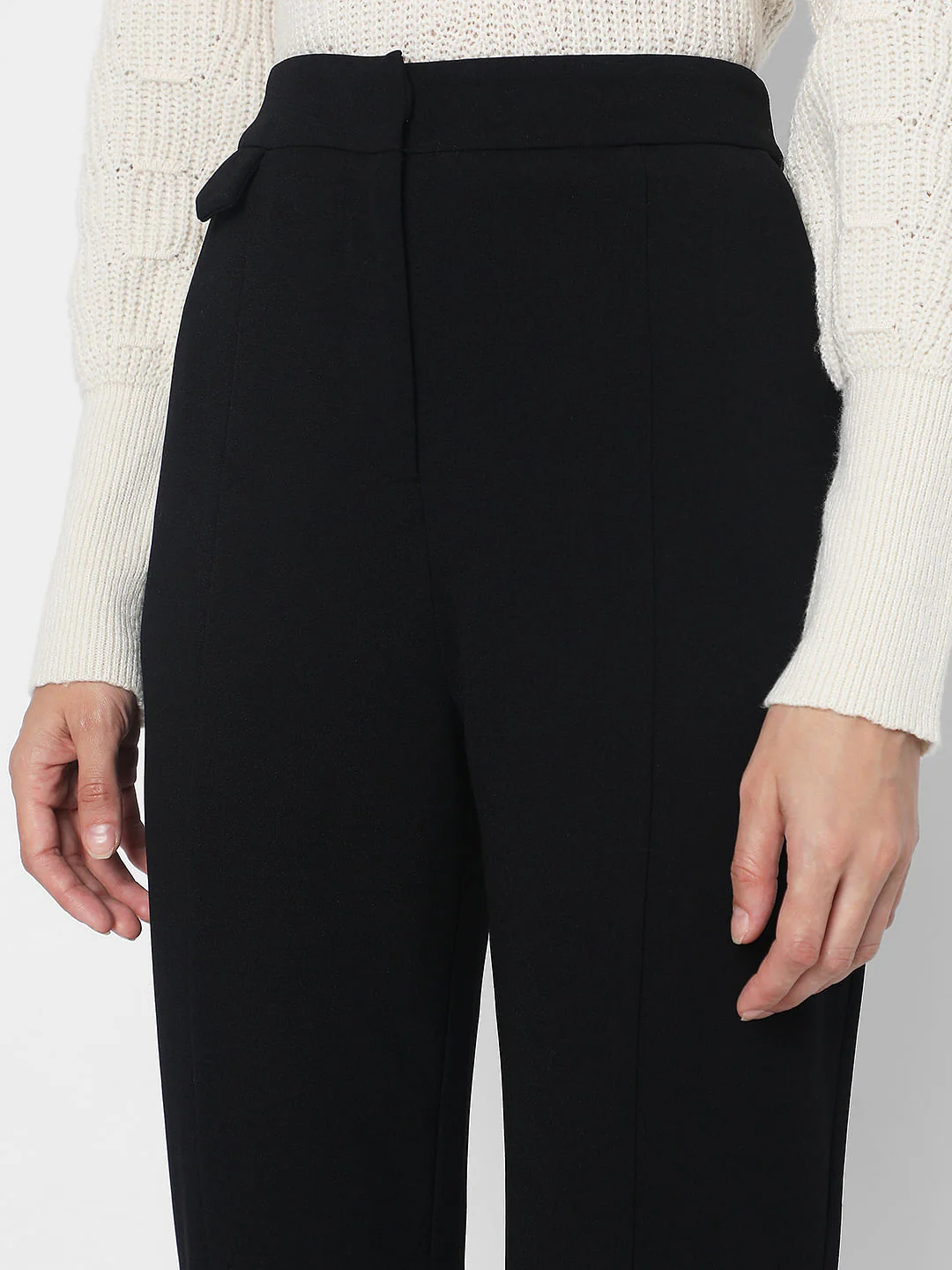 Black High Rise Bootcut Pants - Image 8
