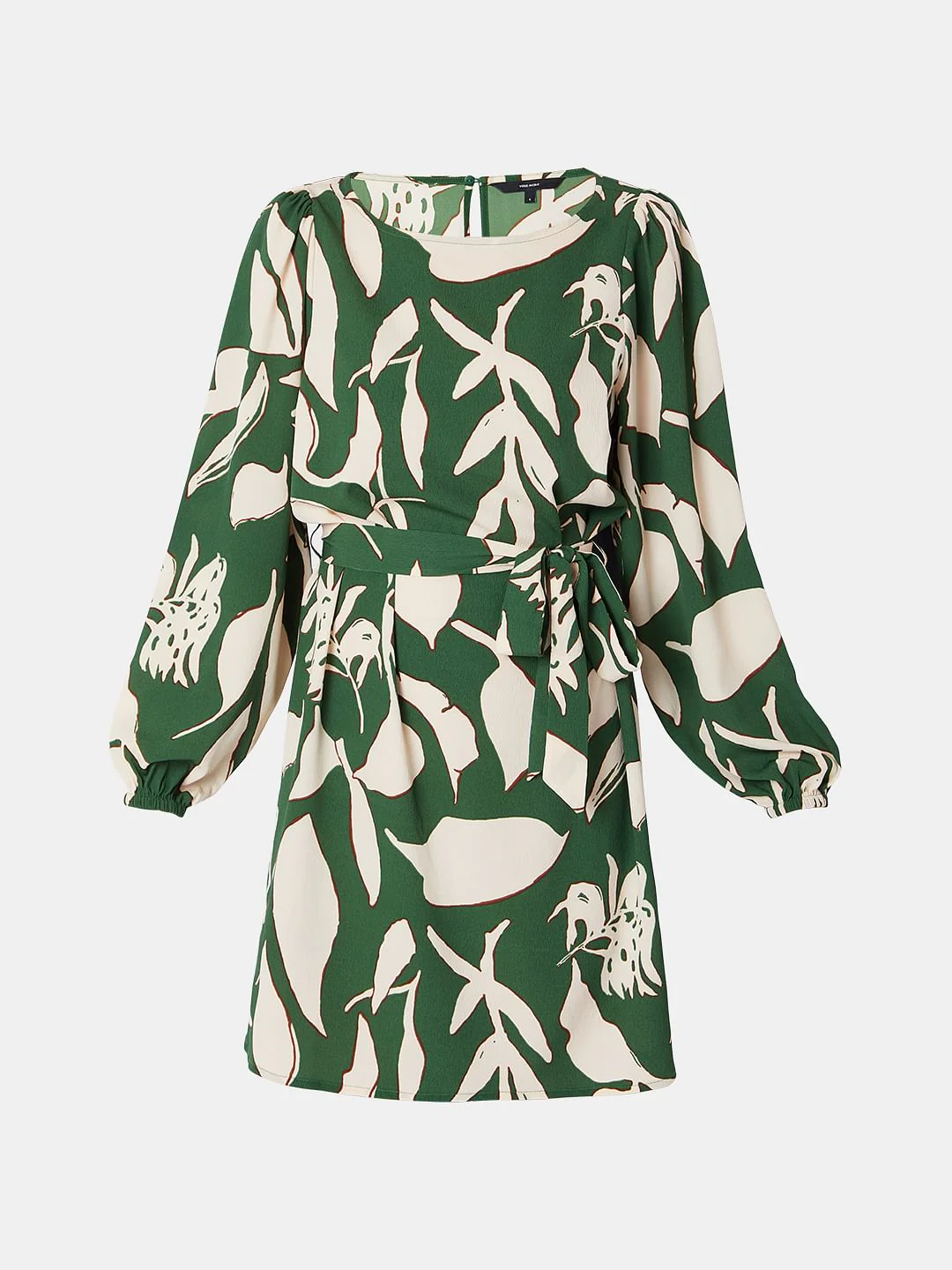 Green & Beige Printed Shift Dress - Image 7